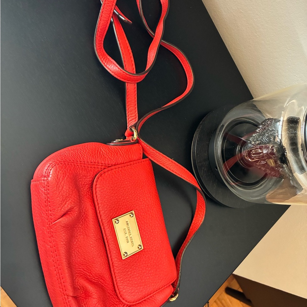 MICHAEL Michael Kors Red Crossbody Bag with Gold Detail